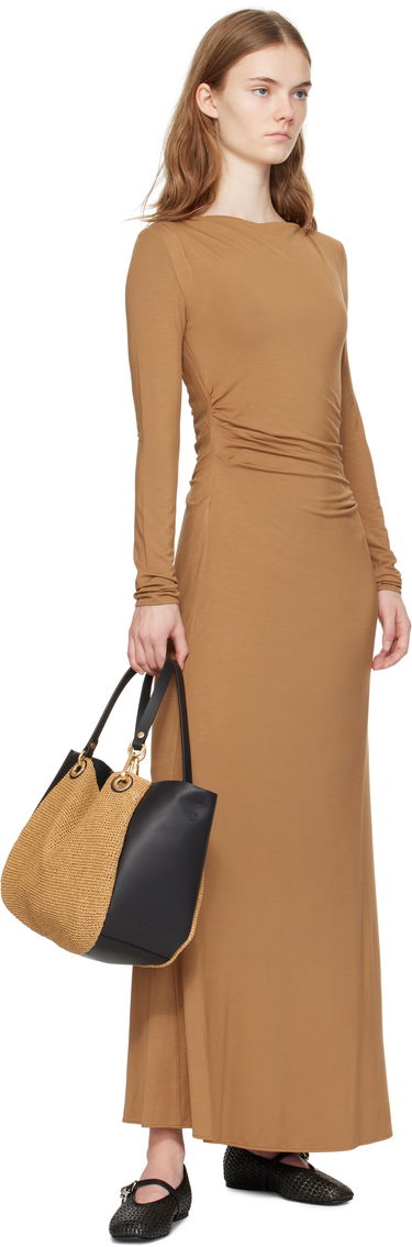 Obleke rag & bone rag & bone Luca Draped Maxi Dress Rjava | WAC24H3023L923, 3