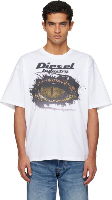 Majica Diesel T-Boxt T-shirt with Eye Graphic Print Bela | A19640-0PLAT-100, 0