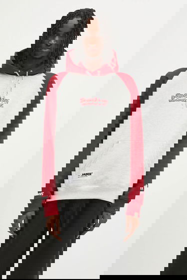Pulover AAPE by A Bathing Ape AAPE By A Bathing Ape Raglan Hoodie Rdeča | AAPSWMB381XXN, 0
