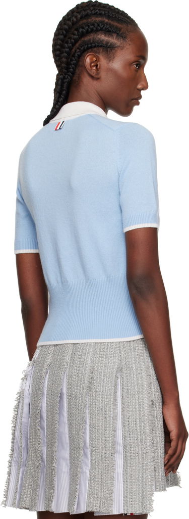 Polo majica Thom Browne Thom Browne Stitch Cashmere Polo Modra | FKP122A-Y2001, 2