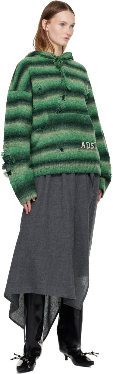 Pulover Andersson Bell Gradient Distressed Hoodie Zelena | atb1391u, 3
