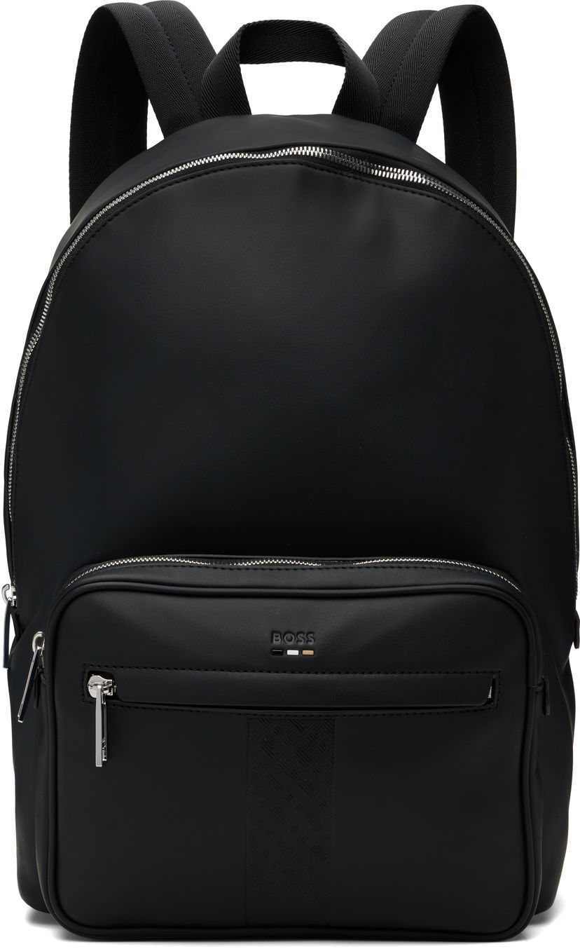 Nahrbtnik BOSS BOSS Structured Signature Trims Backpack Črna | 50552610