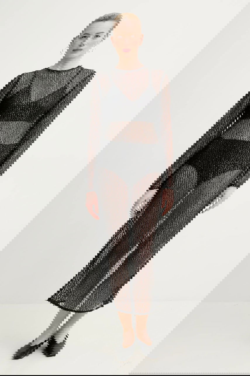 Obleke Samsoe Samsoe Samsoe Samsoe Samadda Maxi Dress Črna | F25100085, 0