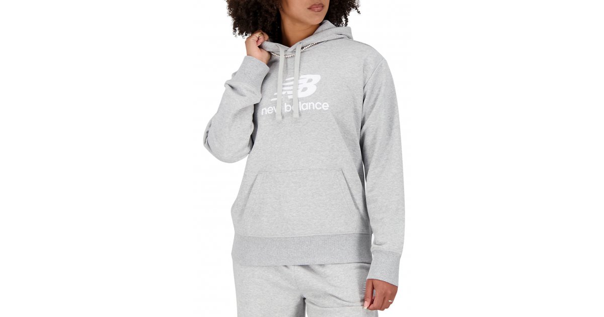 Pulover New Balance Essentials Stacked Logo Hoodie Siva | wt31533-ag, 1