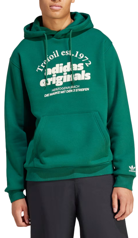 Pulover adidas Originals Graphic Hoodie Beige Zelena | is1412