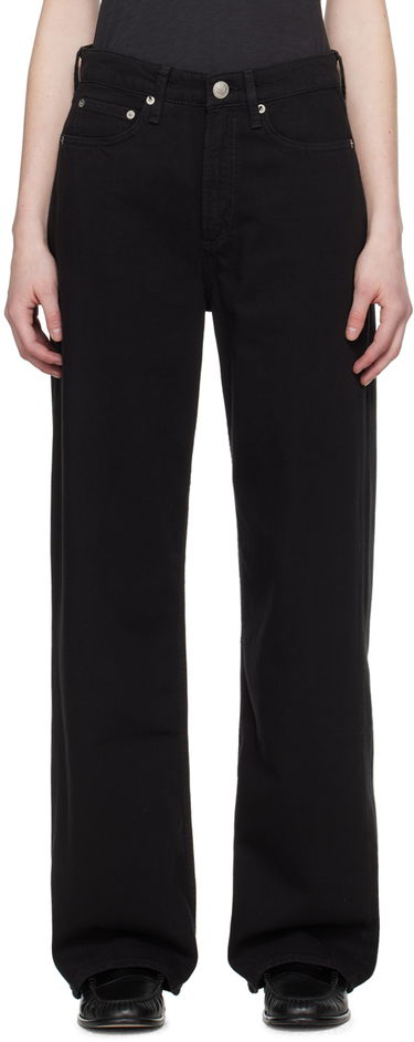 Kavbojke rag & bone Rag & Bone Logan Wide Leg Jeans Črna | WDD22H2935STBL, 0