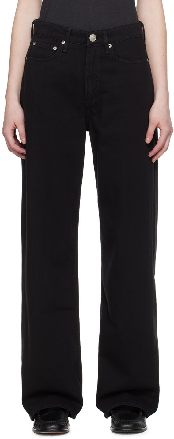 Kavbojke rag & bone Rag & Bone Logan Wide Leg Jeans Črna | WDD22H2935STBL
