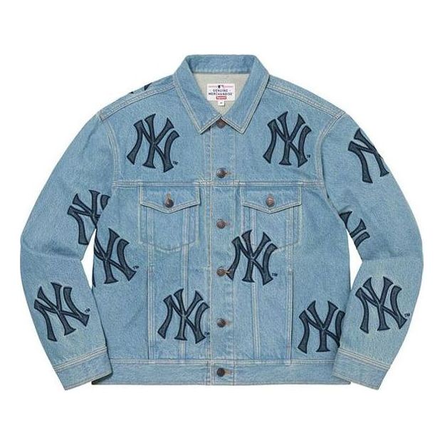 Jakna Supreme Supreme x Yankees Denim Jacket Modra | SUP-FW21-148