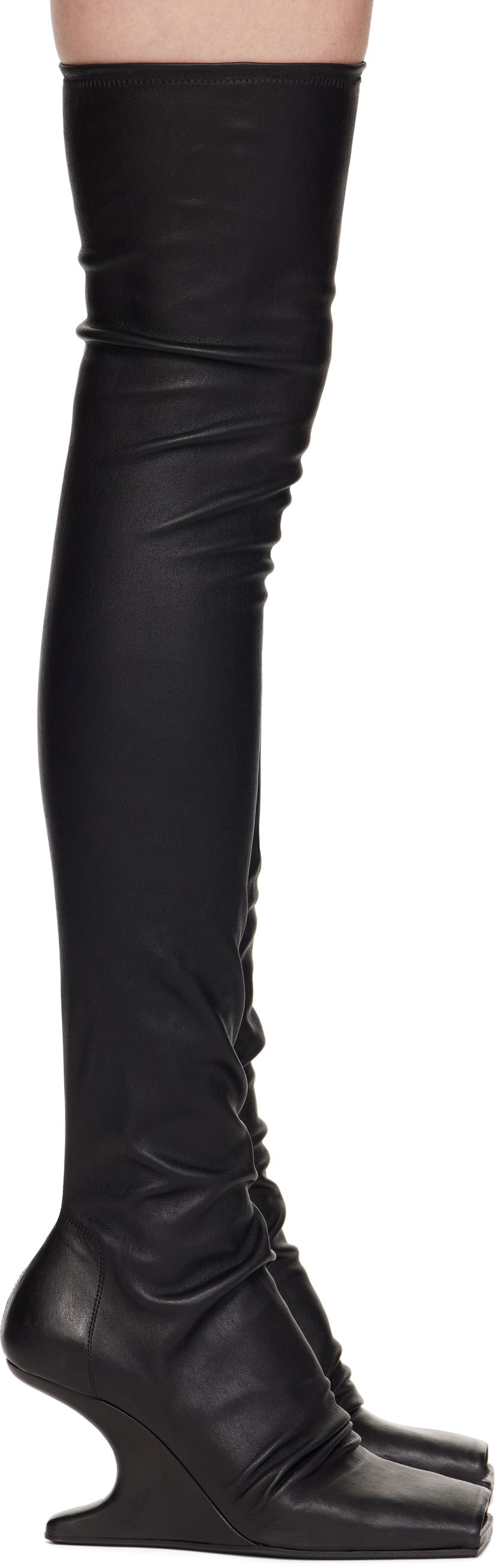 Nogavice Rick Owens Rick Owens Cantilever Tall Boots Črna | RP01E7801 LS