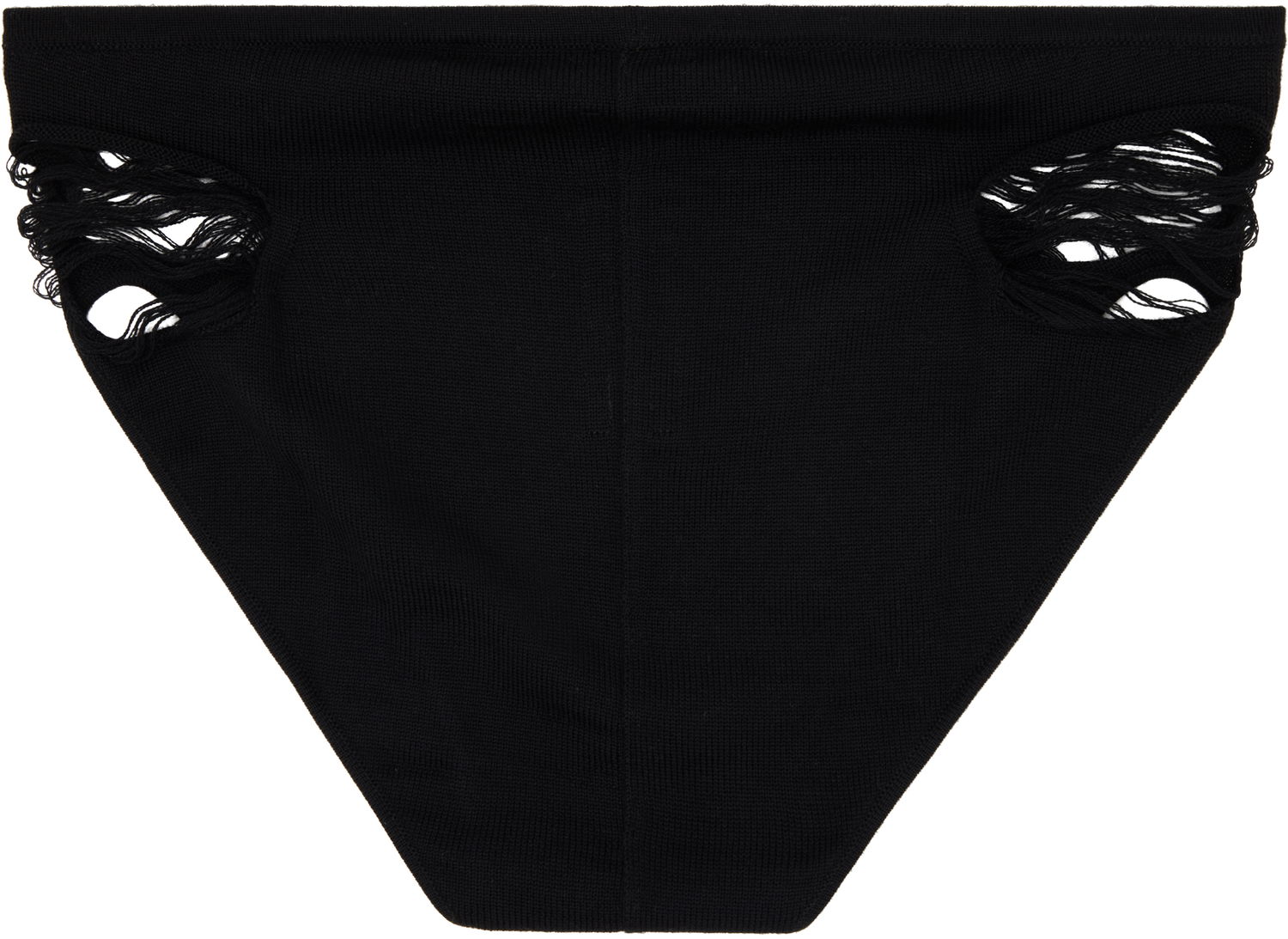 Spodnjice Rick Owens Rick Owens Shredded Merino Knit Briefs Črna | RR01E5673 KGRIDM, 1