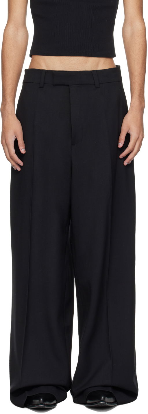 Hlače VETEMENTS Wide-Leg Trousers Črna | UE64PA300BB