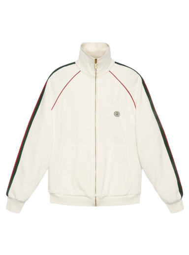 Pulover Gucci Jersey Zip-Up Hoodie Bela | ‎625405 XJCOE 9146