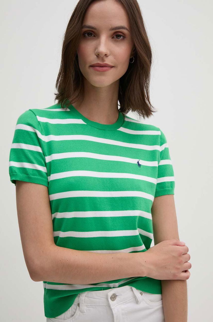 Majica Polo by Ralph Lauren Striped T-Shirt Zelena | 211891886