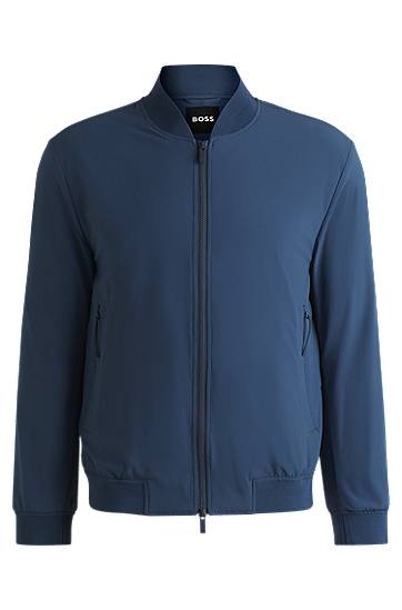 Bomber jakna BOSS Slim-Fit Blouson Jacket Modra | 50538630