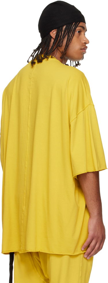 Majica Rick Owens Concordians Tommy Oversized Raw-Edge Short Sleeve T-shirt Rumena | DU02E7259 RN, 2