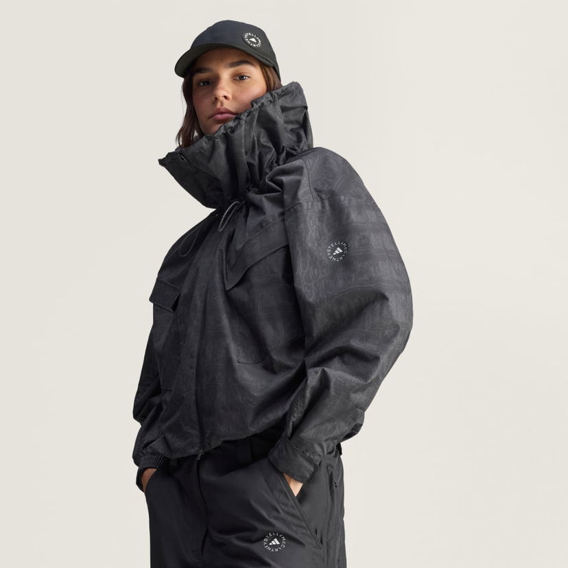 Vetrovka adidas Performance Printed Windbreaker Jacket adidas by Stella McCartney Črna | JV7035