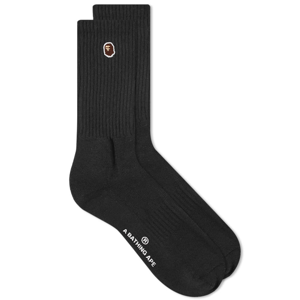 Nogavice BAPE A Bathing Ape Ape Head One Point Sock Črna | 001SOI801002M-BLK, 0
