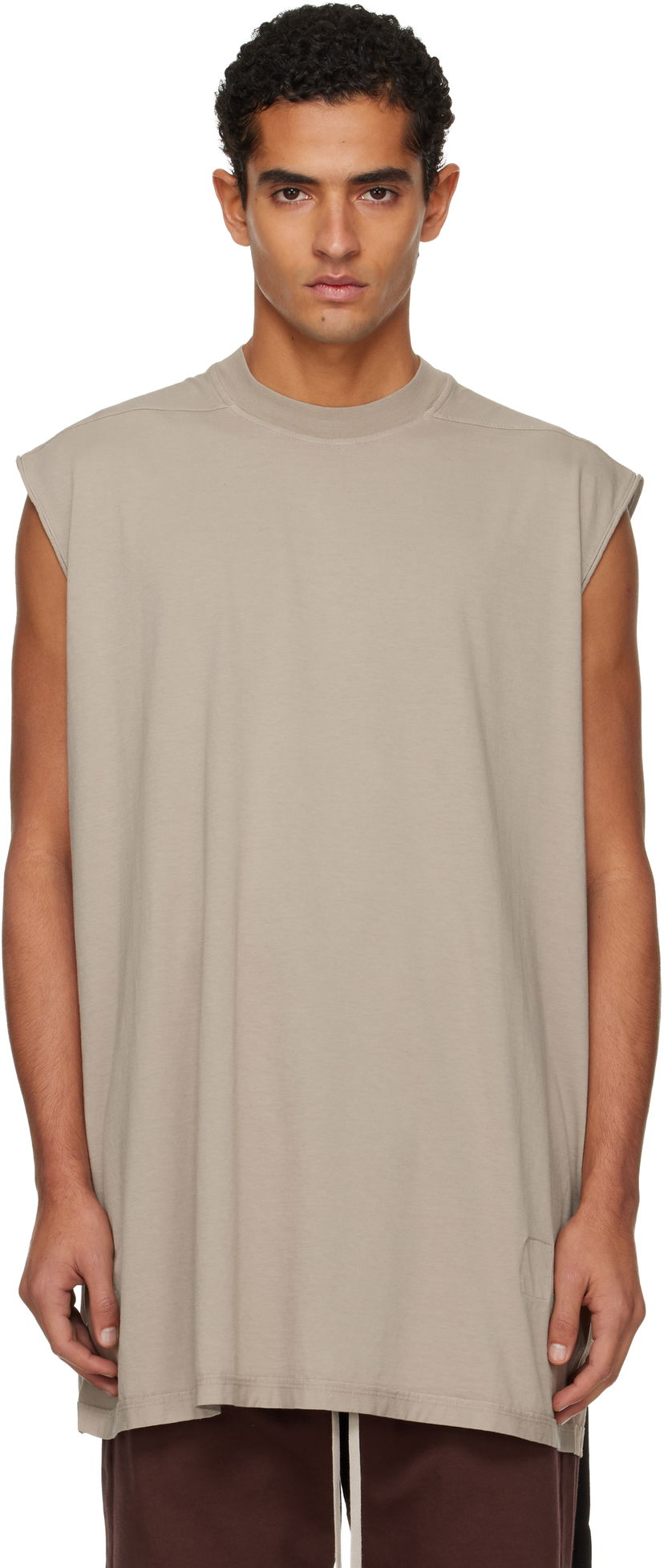 Majica brez rokavov Rick Owens DRKSHDW Concordians Tarp Sleeveless T-shirt Bež | DU02E7158 RN