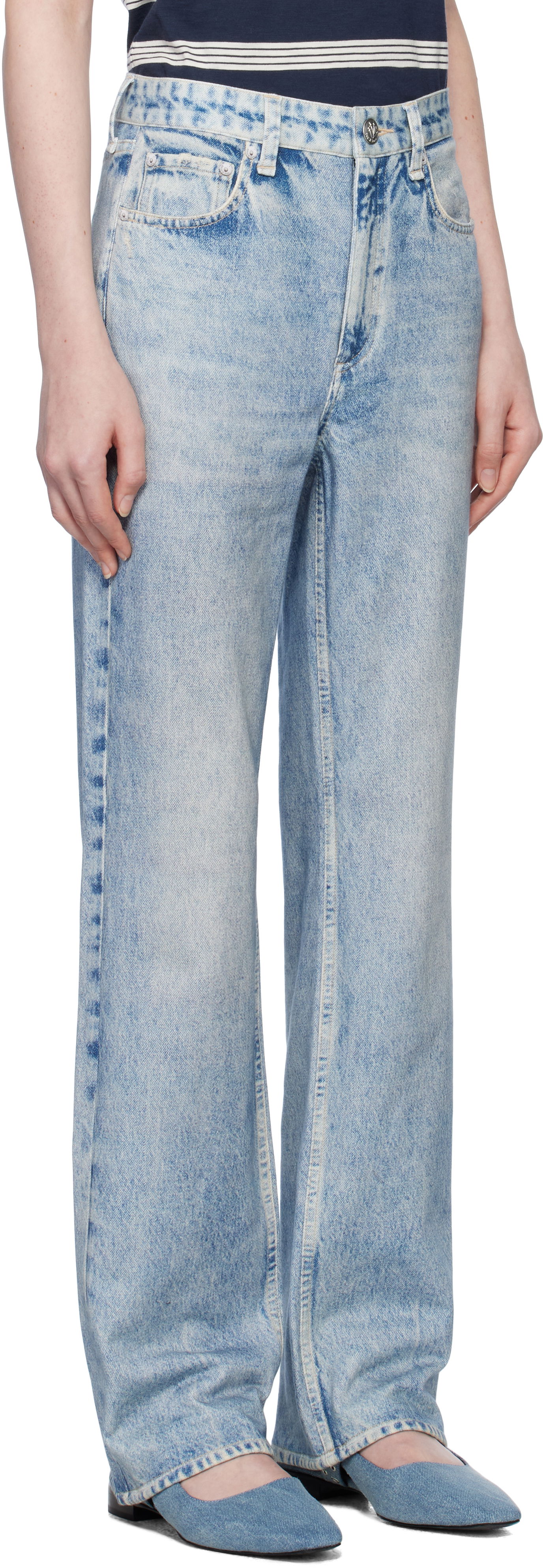 Kavbojke rag & bone Rag & Bone Women's Miramar Terry Shea Lounge Pants Modra | WCW24H70028202, 1