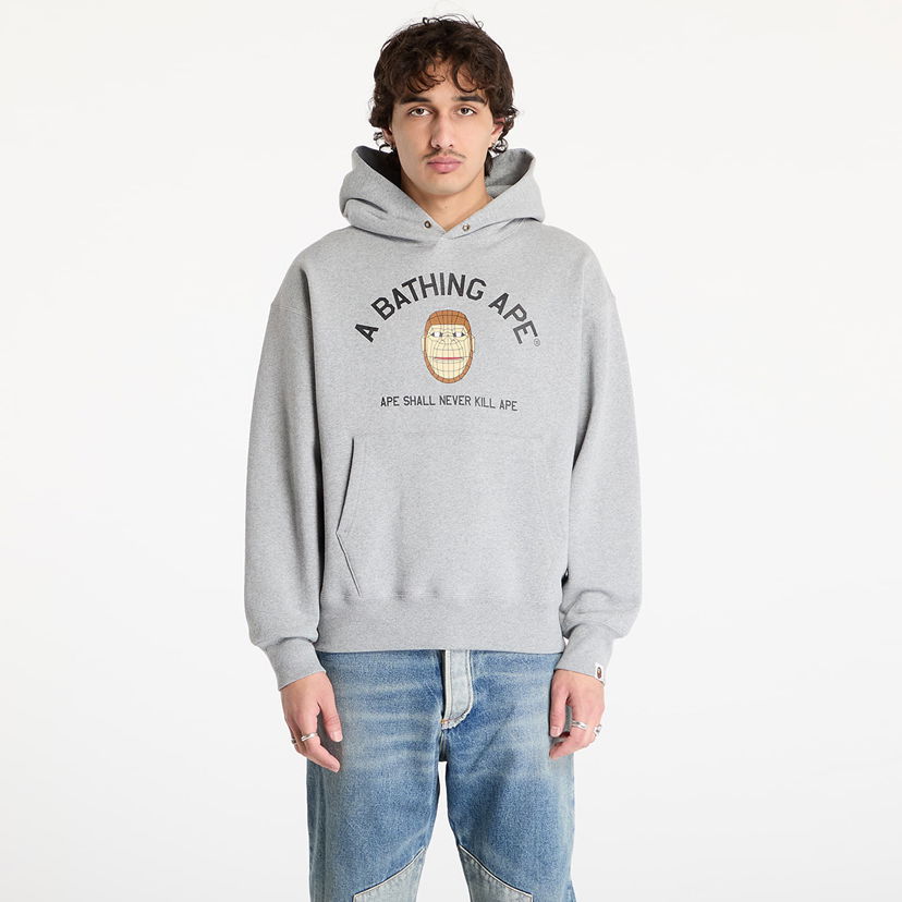 Pulover BAPE Polygon Relaxed Fit Pullover Hoodie Siva | 001PPK701001M GRA