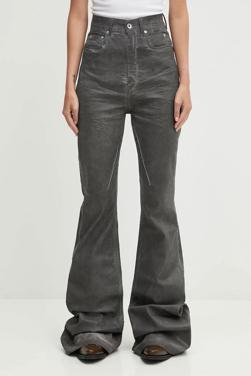 Kavbojke Rick Owens Rick Owens DRKSHDW Bolan Bootcut High Waist Jeans Siva | DS02E7311.SCF