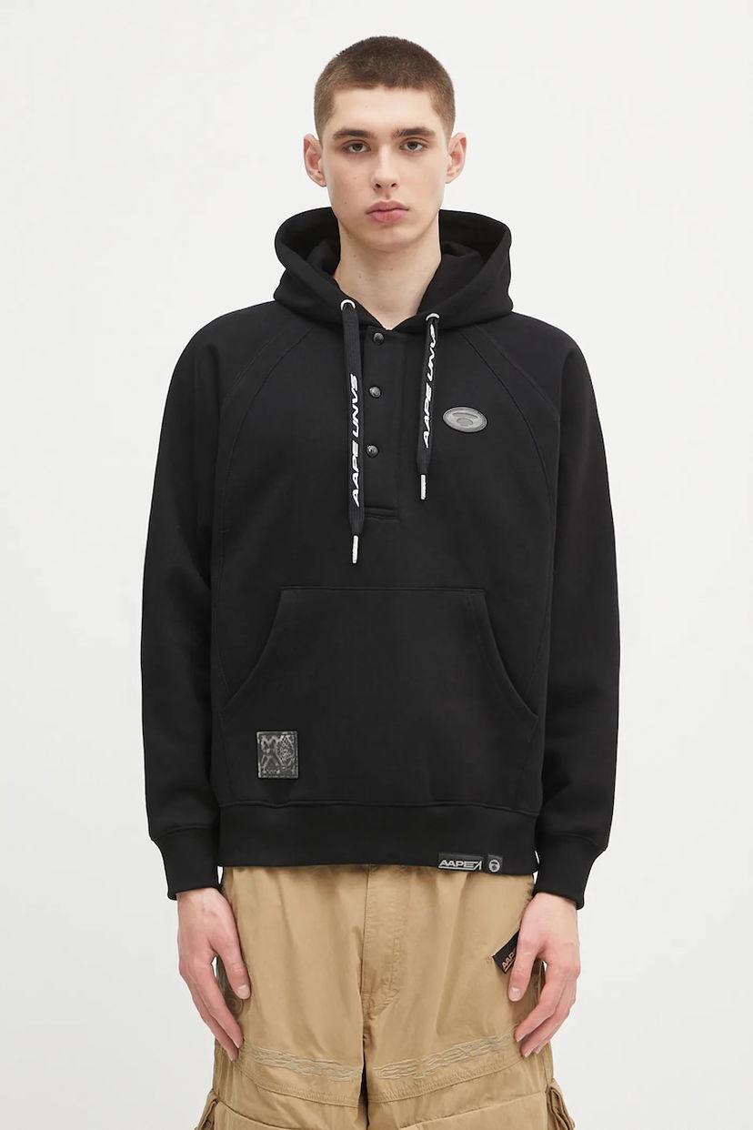 Pulover AAPE by A Bathing Ape AAPE Main Hoodie Črna | AAPSWMB383XXN