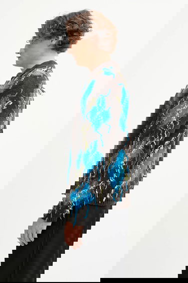 Pleteni pulover Andersson Bell Andersson Bell Argyle Fisherman Polo Sweater Rjava | atb1346m, 1