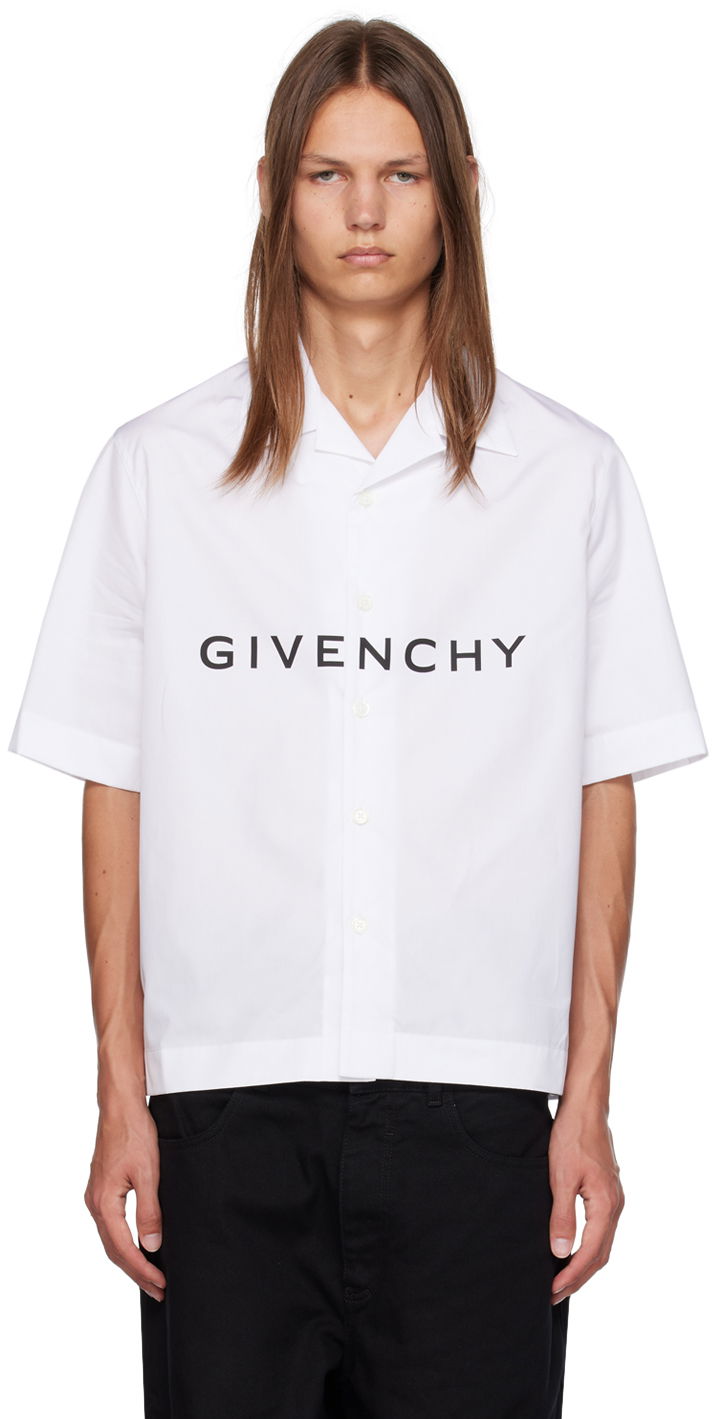 Srajce Givenchy Boxy-Fit Shirt Bela | BM60T51YC8