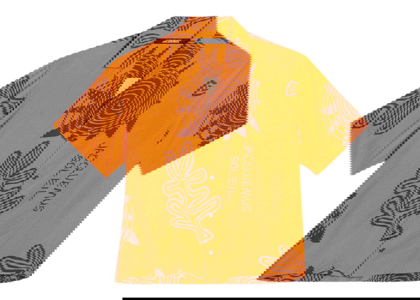 Srajce Jacquemus La Chemise Jean Summer Sketch Bowling Print Arty Oranžna | 216SH201-1002-7EE, 0