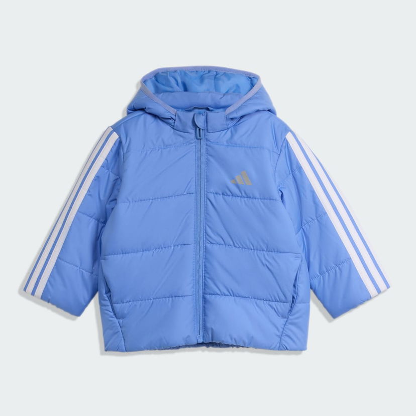 Puhovka adidas Performance Kids' Essentials 3-Stripes Padded Jacket Modra | JL7464