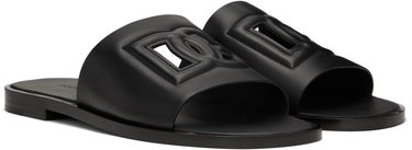 Superge in čevlji Dolce & Gabbana Black Logo Slides Črna | A80397AO602, 3