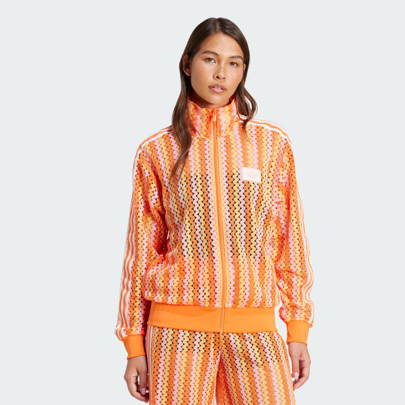 Vetrovka adidas Originals adidas Originals Summer Glow Firebird Track Jacket Oranžna | KC0748