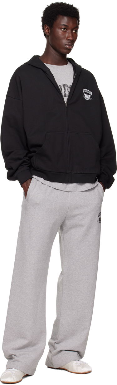 Pulover We11done We11done Collegiate Zip-Up Hoodie Črna | WD-TJ2-25-846-U-BK, 3