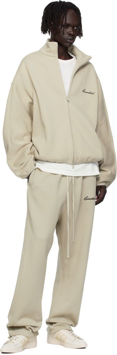 Jakna Fear of God Fear of God ESSENTIALS Modern Fit Fleece Track Jacket Bež | 202SP256896F, 3