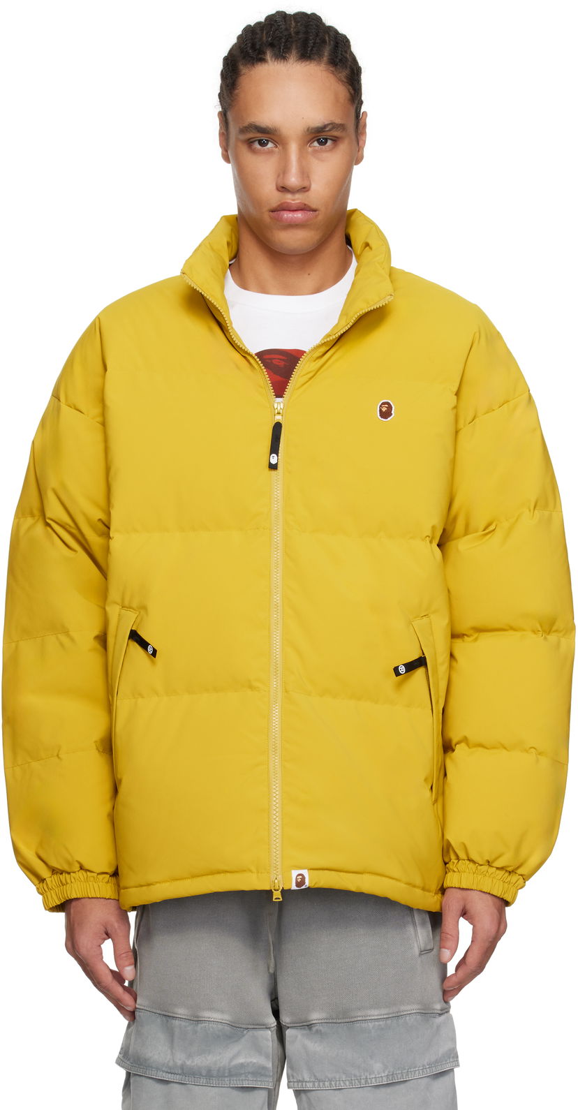 Puhovka BAPE One Point Down Jacket Rumena | 001DNK701005M