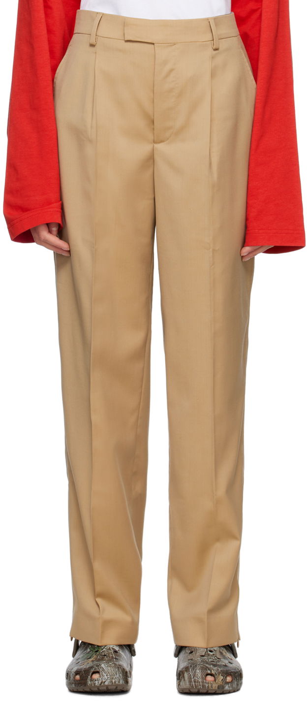 Hlače VETEMENTS VETEMENTS Tailored Trousers Bež | VL16PA140S