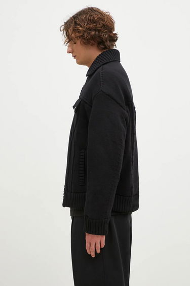 Pleteni pulover KENZO Oversized Knitted Jacket Črna | FE65OU1419NC.99, 1