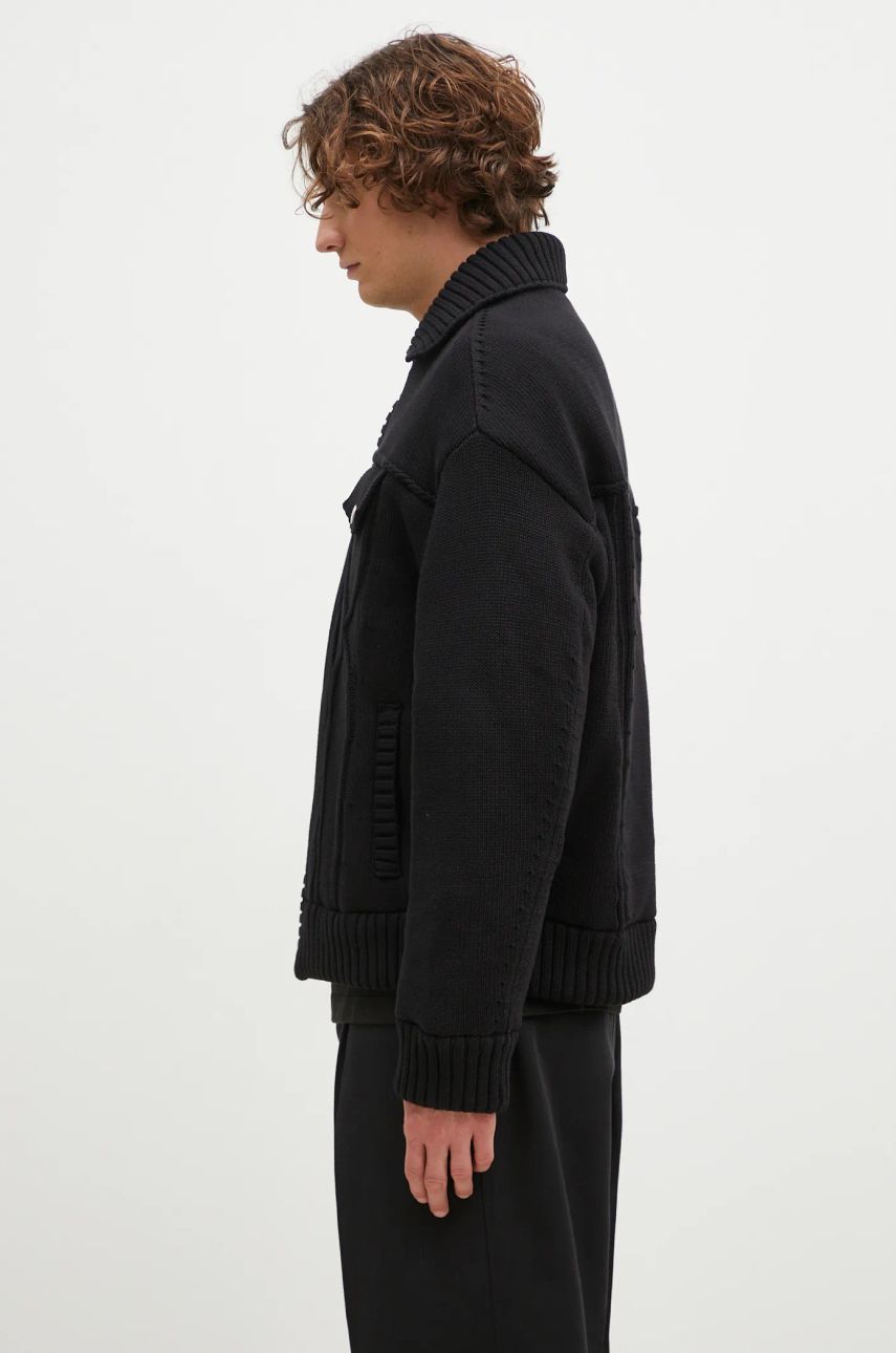 Pleteni pulover KENZO Oversized Knitted Jacket Črna | FE65OU1419NC.99, 1
