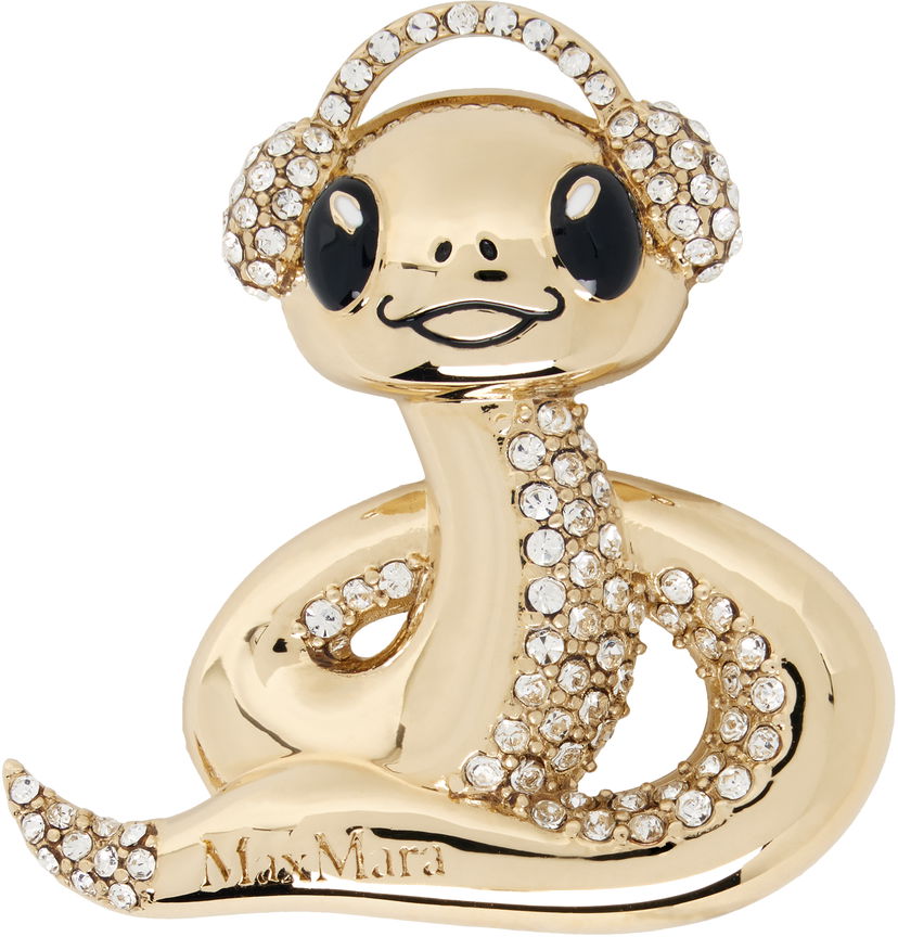 Zatiči Max Mara Max Mara Crystal Snake Brooch Kovinski | 2514751021600
