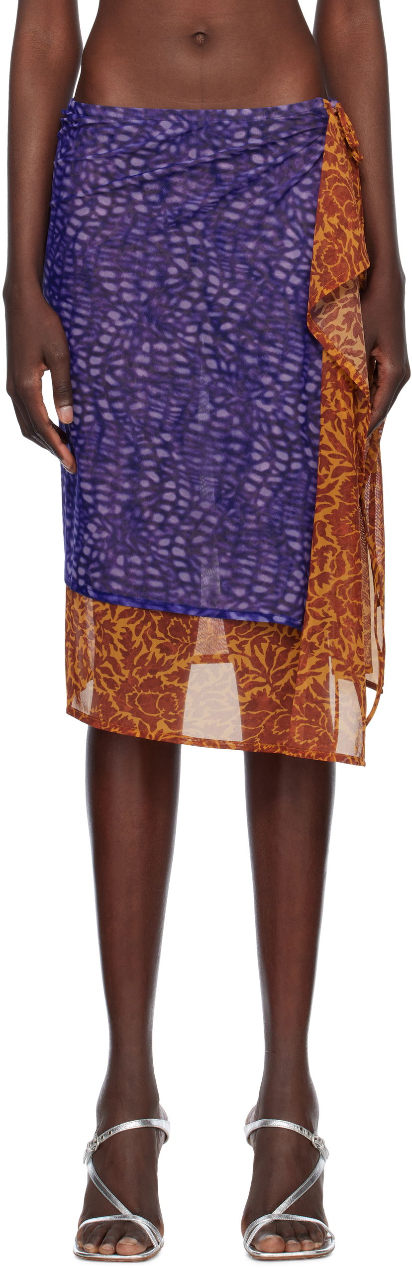 Krila Dries Van Noten Dries Van Noten Double Layered Midi Skirt Večbarvna | 251-011164-1619