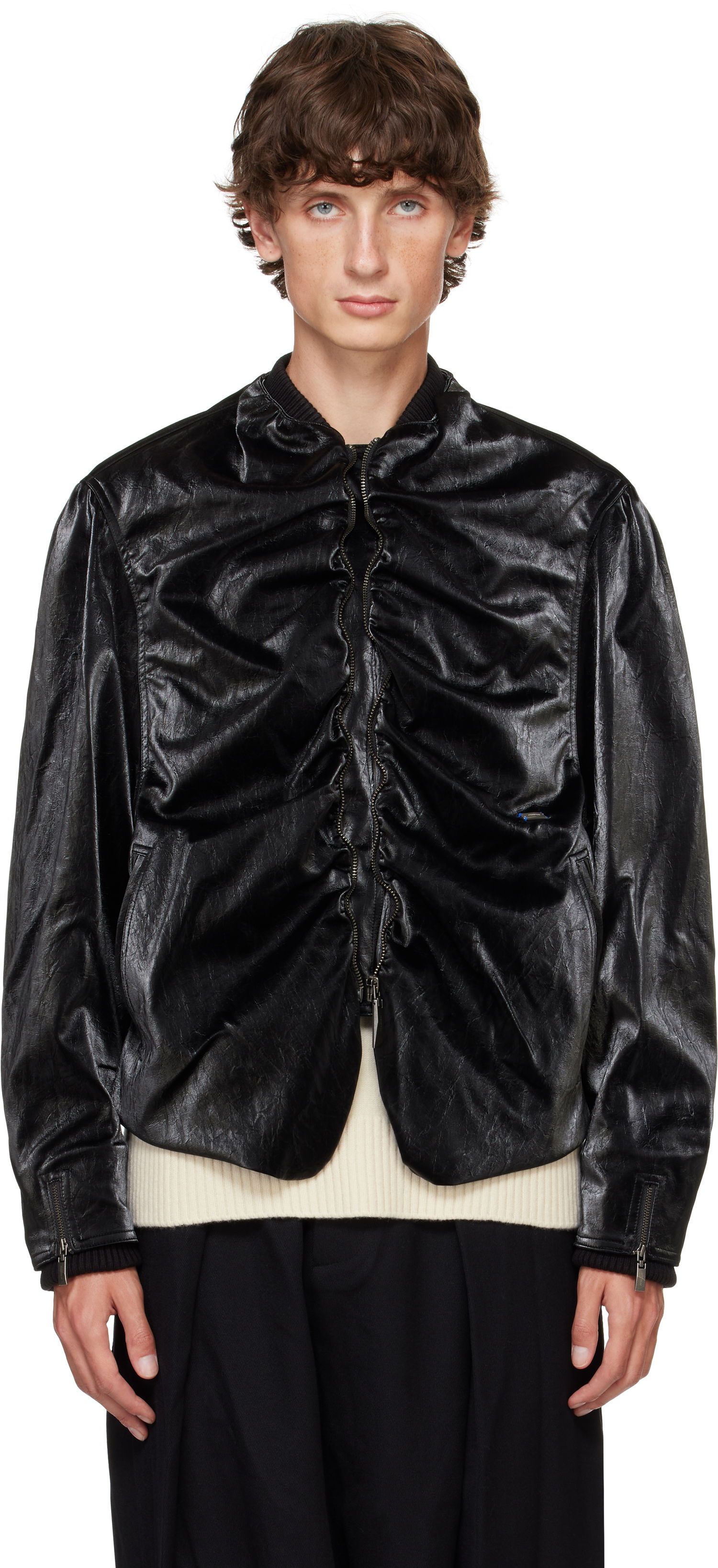 Bomber jakna ADER ERROR Faux-Leather Jacket Črna | BN01FWJK0701BK, 0