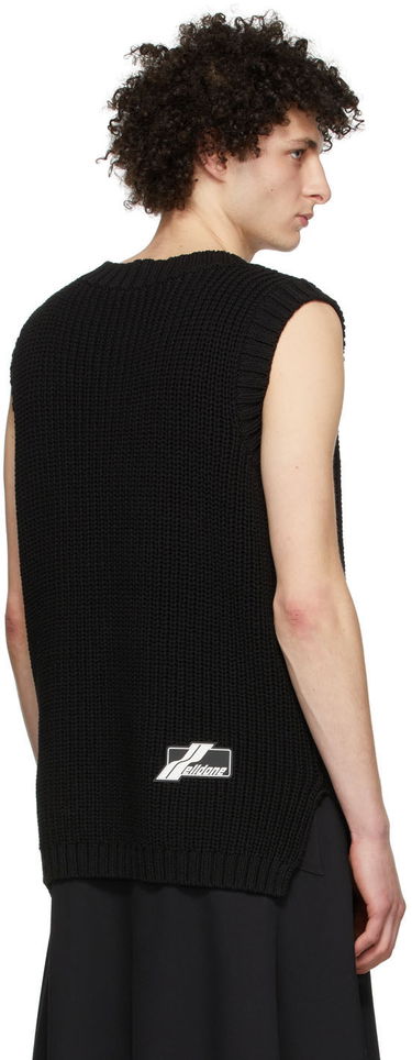 Pleteni pulover We11done We11done Knit Monster Vest Črna | WD-KV1-22-607-U-BK, 2