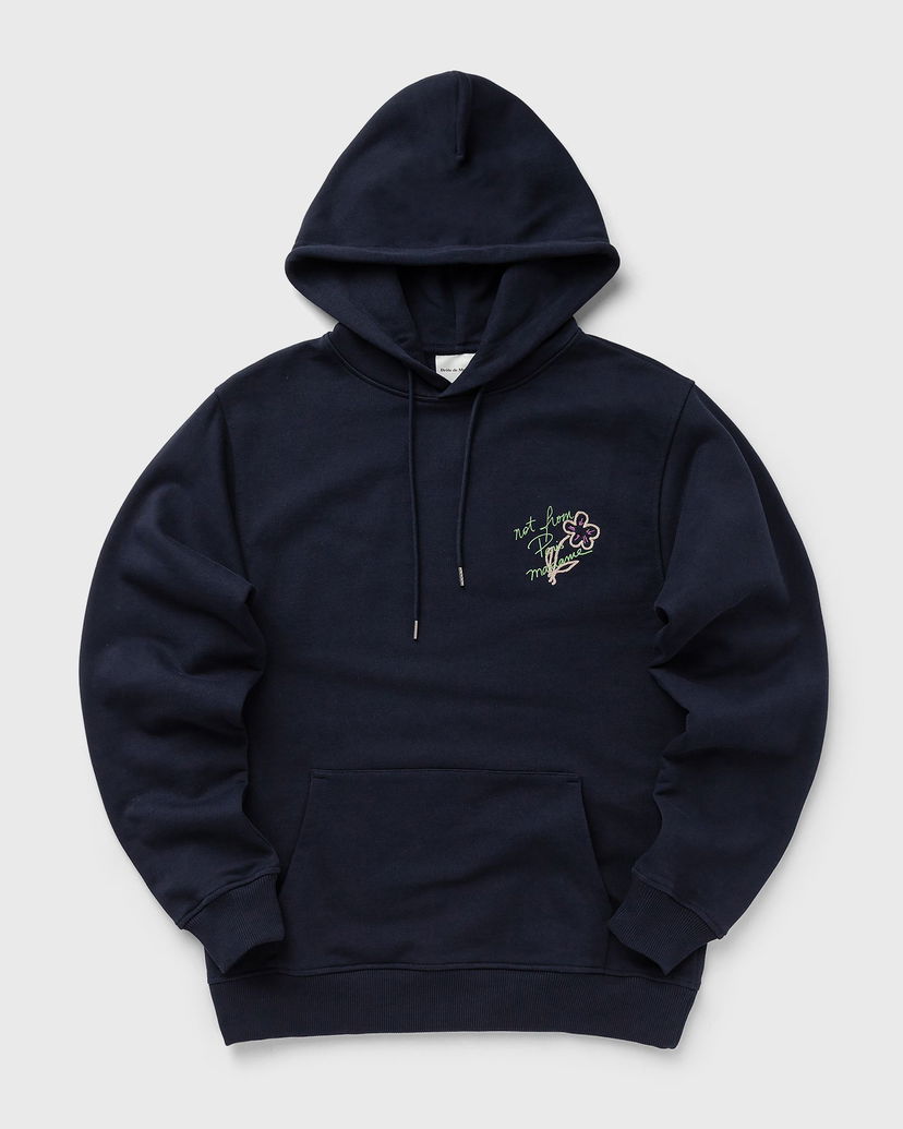 Pulover Drôle de Monsieur Drôle de Monsieur Slogan Esquisse Hoodie XXL Mornarica | G-HO150-CO127-NY