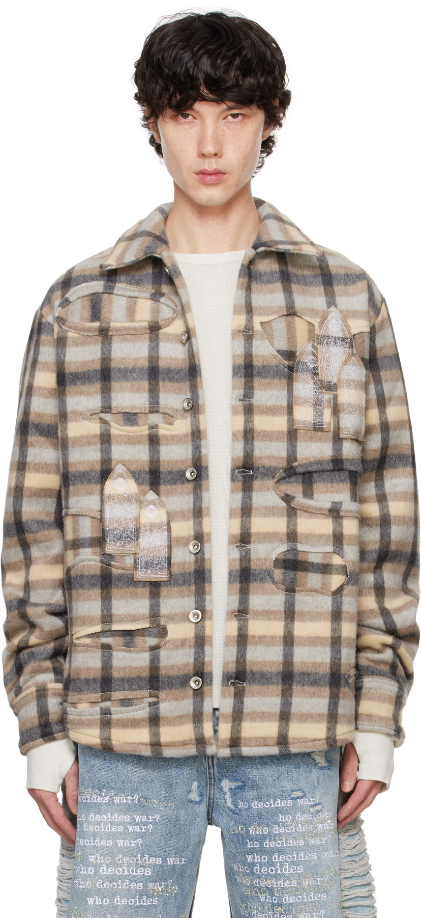 Srajce Who Decides War Flannel Jacket Večbarvna | 1110210022FW24