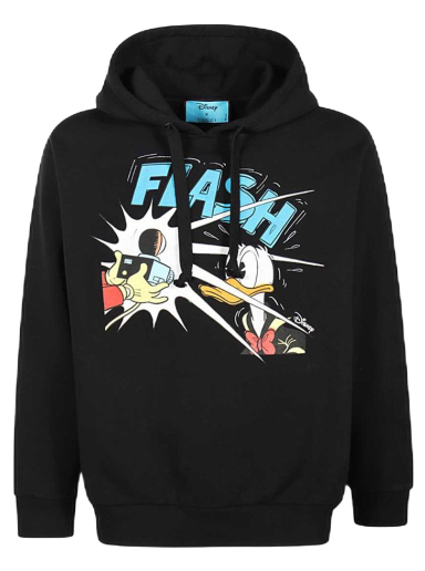 Pulover Gucci Disney x Donald Duck x Hoodie Črna | 623244 XJDAI 1043