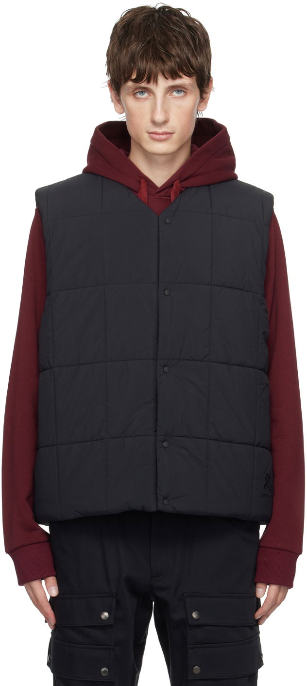 Telovnik Burberry Black Quilted Puffer Vest Črna | 8074275