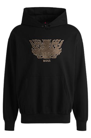 Pulover BOSS BOSS x Creation of the Gods Taotie Hoodie Črna | 50542888