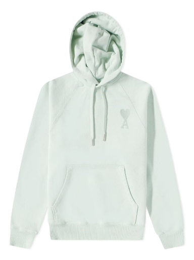Pulover AMI Tonal Heart Popover Hoody Zelena | USW202-747441