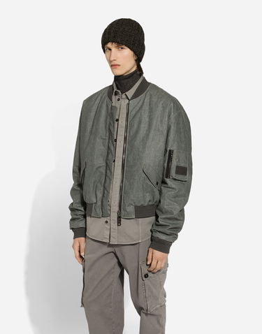 Bomber jakna Dolce & Gabbana Dolce & Gabbana Oversize Linen Bomber Jacket Zelena | G9BBMTFU4L4N9299, 3