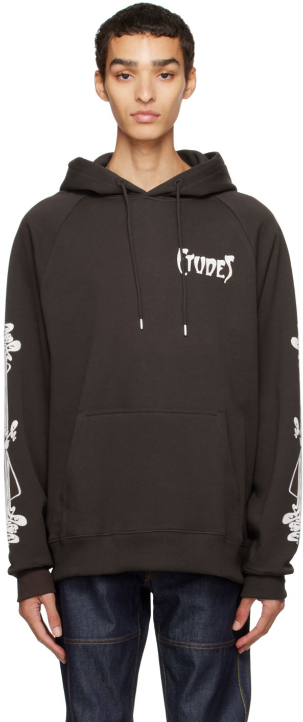Pulover Études Racing Hoodie Rjava | H22MM272OC14BR